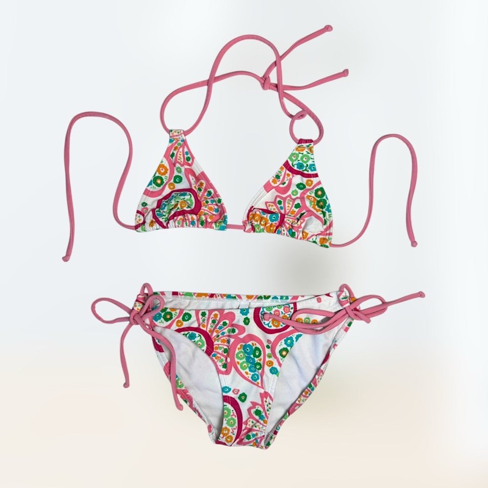 Vix by Paula Hermanny pink and Green Bikini set size small
